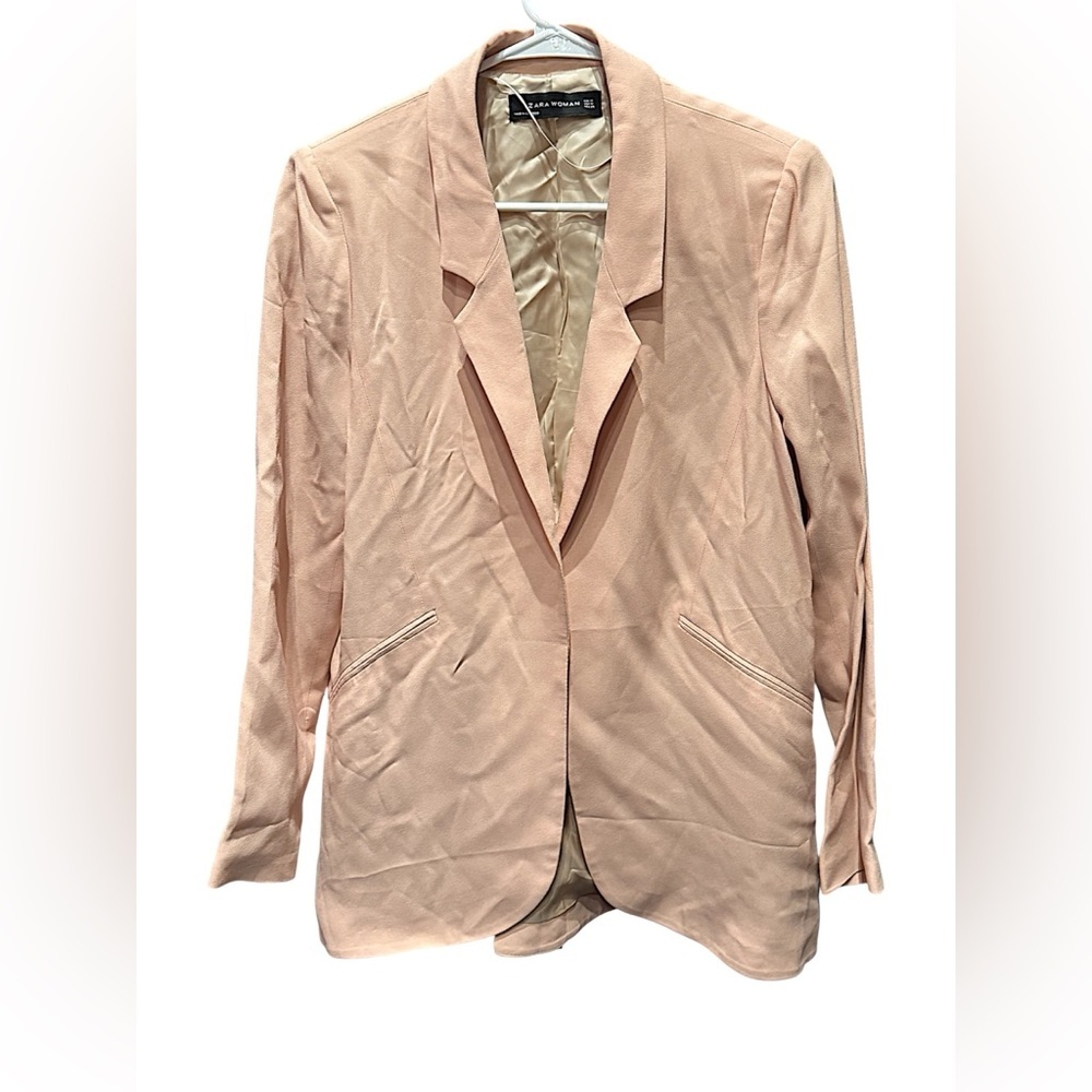 Zara Blush Pink Blazer size MEDIUM no stains or wear